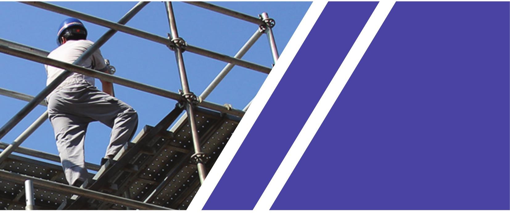 Scaffolding worker on site